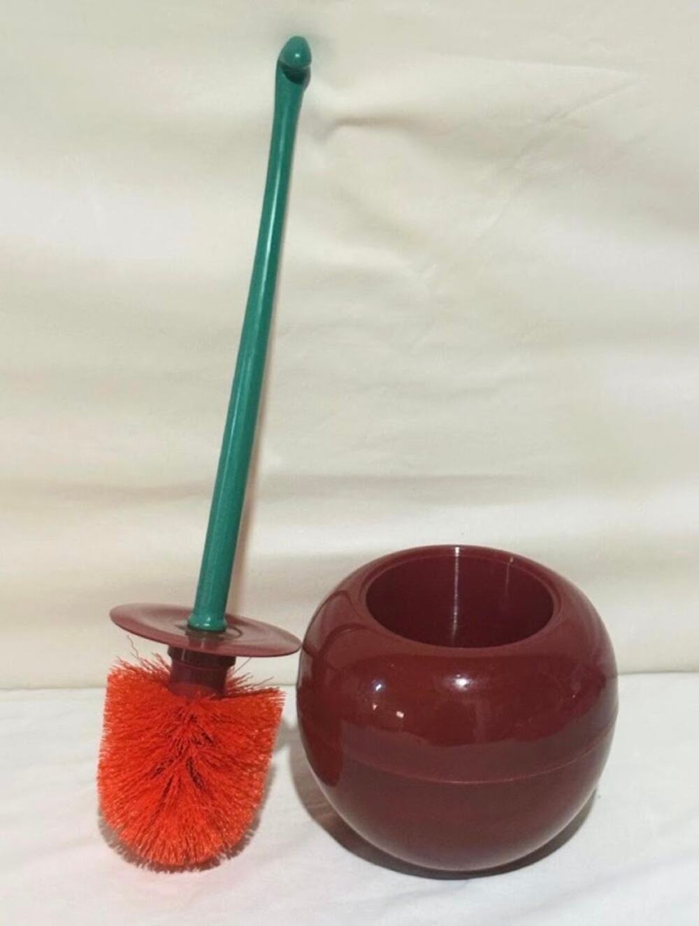 Cherry Shaped Toilet Brush and Holder - Plastic